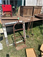 Cast iron caster, 2 wheel cart