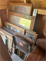 Assorted pictures and frames