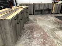 GREY/BROWN CABINETS