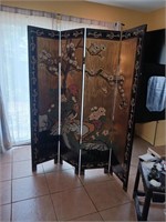 Asian folding floor screen