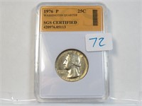 1976 P Quarter SGS Certified Bicentennial