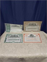Vintage Railroad Company Stock Certificates