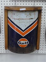 HALVED GULF OIL CAN WALL SHELF 16" X 14"