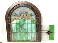 Arched Stained Glass Window & Window Panel