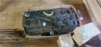 Box of head gaskets, 1 axle,and assorted hardware