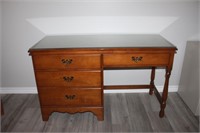 Krug 4 drawer desk with plate glass top, 50 X