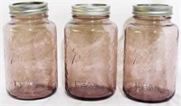 3 Ball Mulberry Color Jars 7"