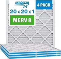Aerostar 20x20x1 MERV 8 Filters 4pk
