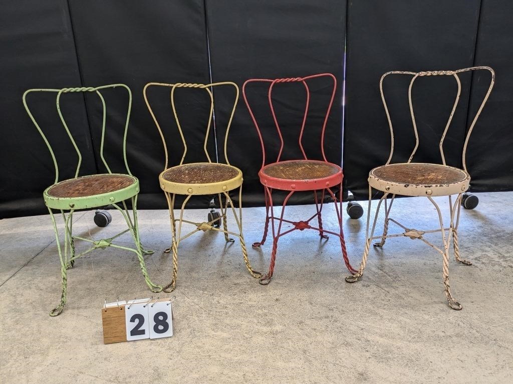 4 Children's Ice Cream Parlor Chairs