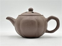 Vintage Purple Clay Lotus Shaped Teapot