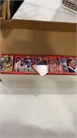 Box of football player and anouncer cards