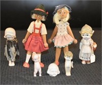 Vintage Ceramic & Wooden Dolls