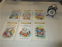 Set of 6 Disney Books & Goofy Alarm Clock