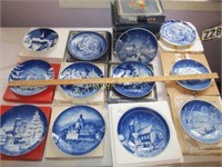 17pc Mid Century Holiday Collector Plates