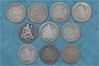 10 - Seated Liberty Dimes