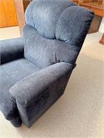 lazy boy recliner- blue cloth
