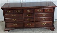 Thomasville Cherry Chippendale Triple Dresser