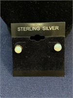 Sterling silver earrings opal earrings