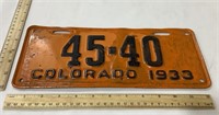 Colorado license plate-1933