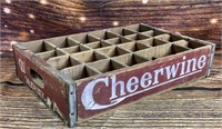 Vintage Cheerwine Wood Soda Crate