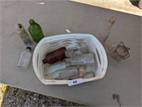 Assorted Glass Bottles