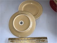 Lot of 4 Yellow Food Network Salad Plates