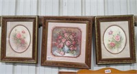 3 rose print/frames