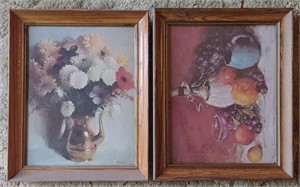 Fruit & Floral Framed Art Pieces (Signed By