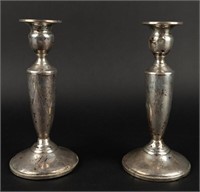 Lot of 2 Towle Sterling Silver Candle Holders