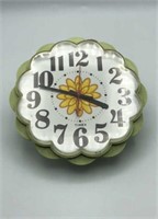 1950s Timex Avocado Flower Kitchen Clock WORKS