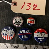 5 Political Buttons