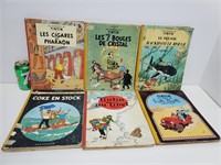 6 x Les Aventures de Tintin livres