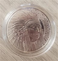 1 oz Silver Indian Chief/Buffalo Round