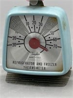 vintage Taylor Refri. Thermometer Aqua blue