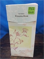 New kimono rose body lotion