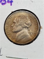 AU 1954 Jefferson Nickel
