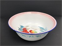 Vintage Enamel Bowl Wash Basin 30 cm dia