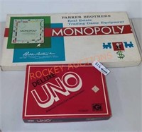 Board game lot uno monopoly