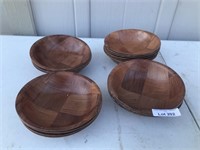 Set of Wood Salad Bowls