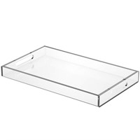 NIUBEE Acrylic Serving Tray 12x20 Inches -Spill Pr