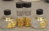 (4) Bottles Of Real 24K Gold Flakes