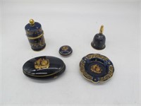 BEAUTIFUL LOT OF 5 NAVY LIMOGES FRANCE PIECES