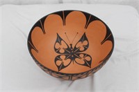 Large Signed Pueblo Butterfly Bowl