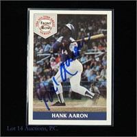 Hank Aaron Signed Front Row Series MLB Card