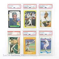 1987-90 Donruss Topps Fleer MLB Cards (PSA) (6)