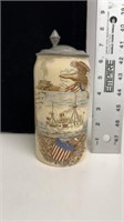 Antique remember the Maine half liter stein with