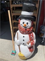 Vintage Snowman blow mold Christmas winter