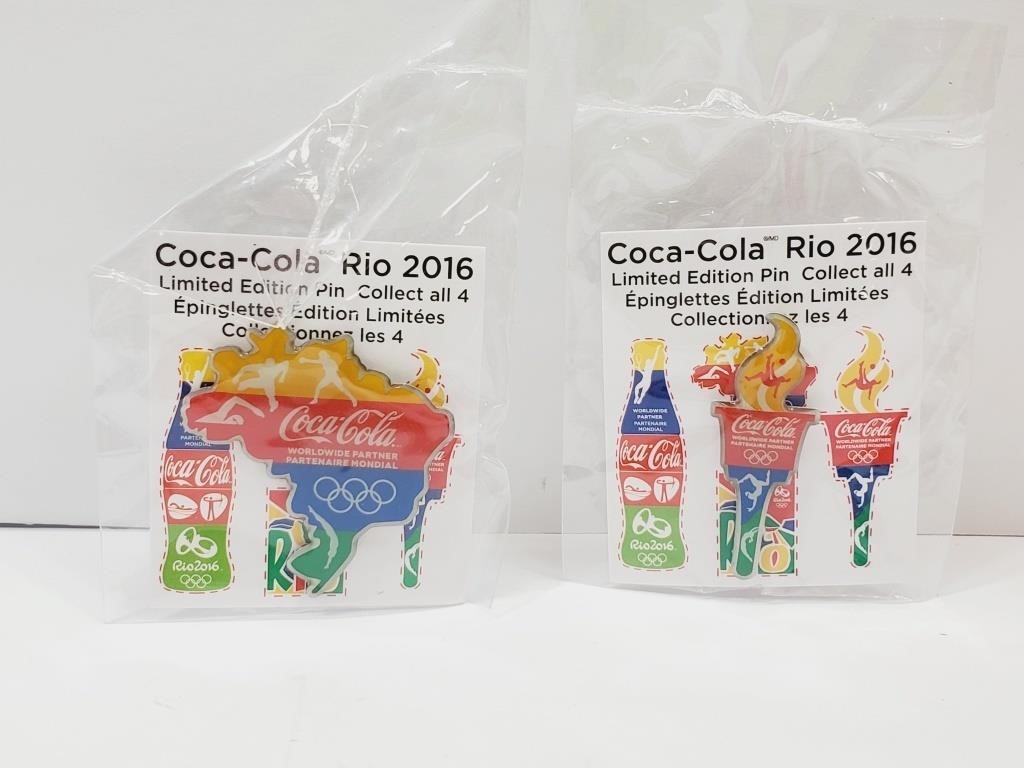 2016 Coca Cola Lapel Pins SEALED