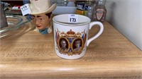 Vintage Queen Elizabeth coronation mug, chipped