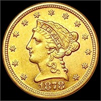 1878 $2.50 Gold Quarter Eagle UNCIRCULATED